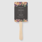 Éventail Rose foncé Botanique Mariage pied (Dos)