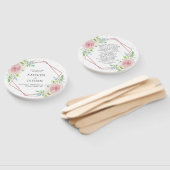 Éventail Rose géométrique chic Gold Foil Mariage floral (Non-assemblé)