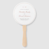 Éventail Rose Gold Classic Élégant Monogramme Programme de (Devant)