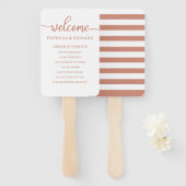 Éventail Rose Gold Mariage Ordre des événements Calendrier (Devant et derrière)