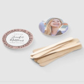 Éventail Rose Gold Parties scintillant Graduation School Cl (Non-assemblé)