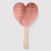 Éventail Rose Gold Pink Calligraphy Programme de mariage ca (Dos)