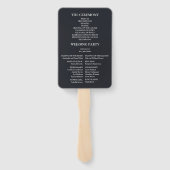 Éventail Rose noir Floral Gothique Mariage d'Halloween (Dos)