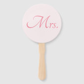 Éventail Rose Pink Elegant M. et Mme Mariage moderne (Dos)