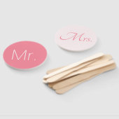 Éventail Rose Pink Elegant M. et Mme Mariage moderne (Non-assemblé)