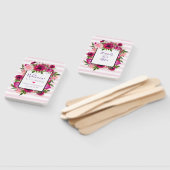 Éventail Rose rose et Mariage de bouquet de fleurs de pavot (Non-assemblé)