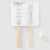 Éventail Rose rose rose classique Mariage (Devant et derrière)