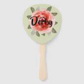 Éventail Rose rouge sur le Pois me parler Derby (Devant)