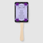 Éventail Rose violet Floral Spiderweb Mariage de automne Pr (Devant)