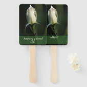 Éventail Rosebud blanc (Devant et derrière)