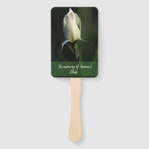 Éventail Rosebud blanc