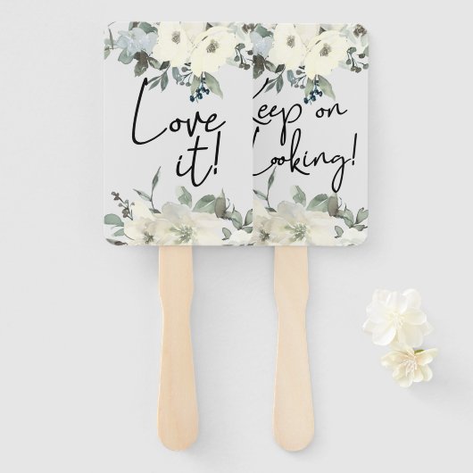 Éventail Roses Blanches D'Ivoire Floral Dites Oui À La Robe (Devant et derrière)