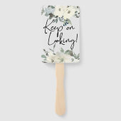 Éventail Roses Blanches D'Ivoire Floral Dites Oui À La Robe (Dos)