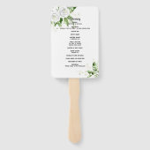 Éventail Roses blanches et mariage du bébé (Dos)