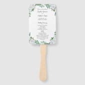 Éventail Roses blanches Verdure Feuillage Programmes de mar (Devant)