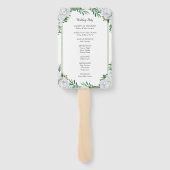 Éventail Roses blanches Verdure Feuillage Programmes de mar (Dos)