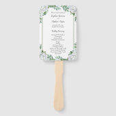 Éventail Roses blanches Verdure Feuillage Programmes de mar (Devant)