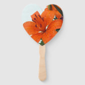 Éventail Roses d'amour et Lily Coeur Blanc assemblé Hnad Fa (Dos)