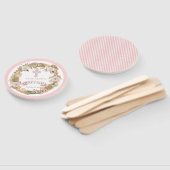 Éventail Roses rose | Herbes séchées Flora Girl Baptism (Non-assemblé)