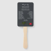 Éventail Roses rouges avec le coeur sur le programme de mar (Dos)