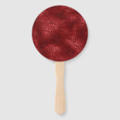 Éventail Roses Vintages rouge et or (Dos)