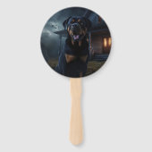 Éventail Rottweiler Halloween Épouvantable (Devant)