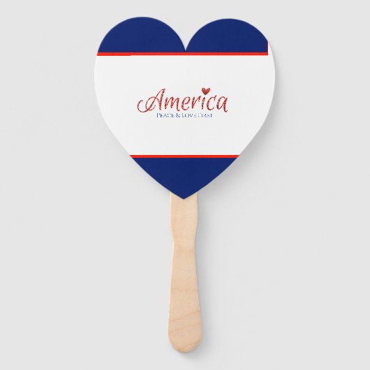 Éventail Rouge, blanc, bleu, drapeau, étoiles, flèches, 4 j (Devant)