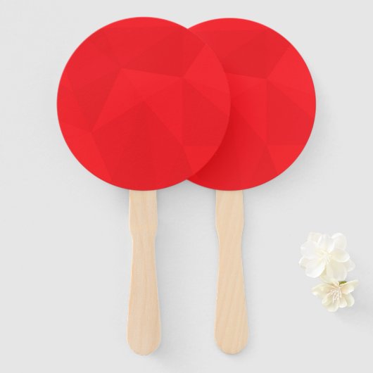Éventail Rouge, cool, unique, tendance, conception géométri (Devant et derrière)