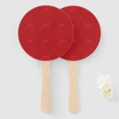 Éventail Rouge, rose, cool, unique, tendance, art décoratif (Devant et derrière)
