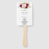 Éventail Rouge Tropical et Mariage romantique (Devant)