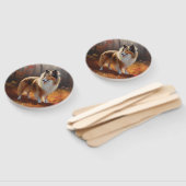 Éventail Rough Collie dans l'automne Leaves automne Inspire (Non-assemblé)