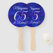 Éventail Royal Blue 65 et Retraite Party (Devant et derrière)