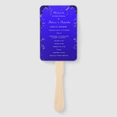 Éventail Royal Blue Elegance Wedding Program (Devant)