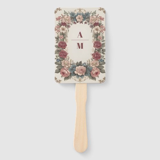 Éventail Royal Victorian Whimsical Floral Mariage (Devant)