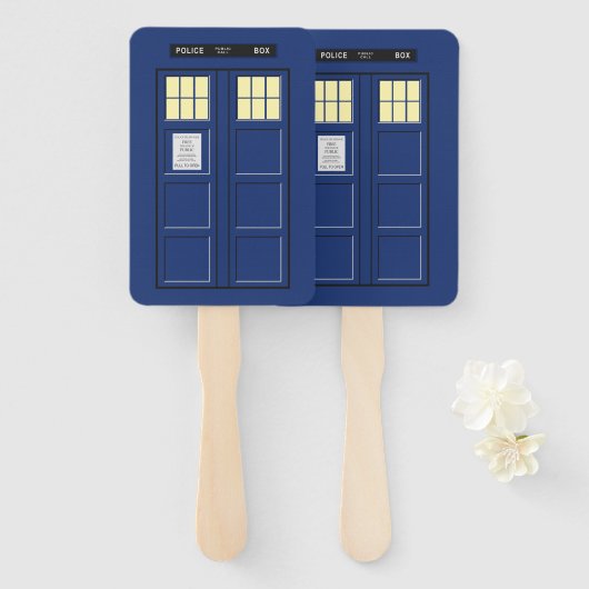 Éventail Royaume-Uni - Blue Police Public Call Box 1 (Devant et derrière)