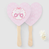 Éventail Ruban à nœud C'est une fille (Devant et derrière)