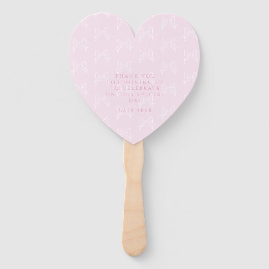 Éventail Ruban de Bow C'est une fille (Dos)