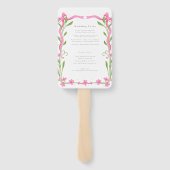 Éventail Ruban lunaire Programmes de mariage floral (Dos)
