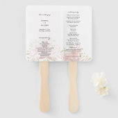 Éventail Russe Boho Fleur sauvage Watercolor Programme (Devant et derrière)