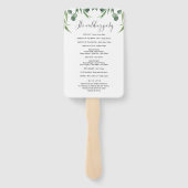 Éventail Russe Eucalyptus Feuille programme de cérémonie ma (Dos)