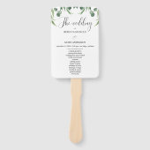 Éventail Russe Eucalyptus Feuille programme de cérémonie ma (Devant)