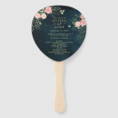 Éventail Russe Rose Floral Dusty Rose Romance (Devant)