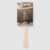 Éventail Rustic Baby's Breath Lights Wedding Programme (Devant)