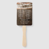 Éventail Rustic Baby's Breath Lights Wedding Programme (Dos)