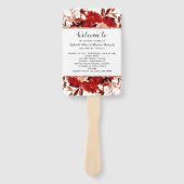 Éventail Rustic Beauty Floral Mariage de automne programme  (Devant)