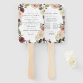 Éventail Rustic Bloom Wedding Programme (Devant et derrière)