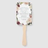 Éventail Rustic Bloom Wedding Programme (Devant)