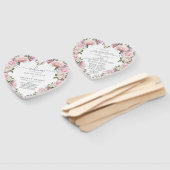 Éventail Rustic Blush Rose Rose Floral Programme de mariage (Non-assemblé)