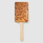 Éventail Rustic brown cowboy fashion western leather (Dos)