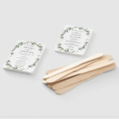 Éventail Rustic Chic Green Programme de mariage de germes (Non-assemblé)